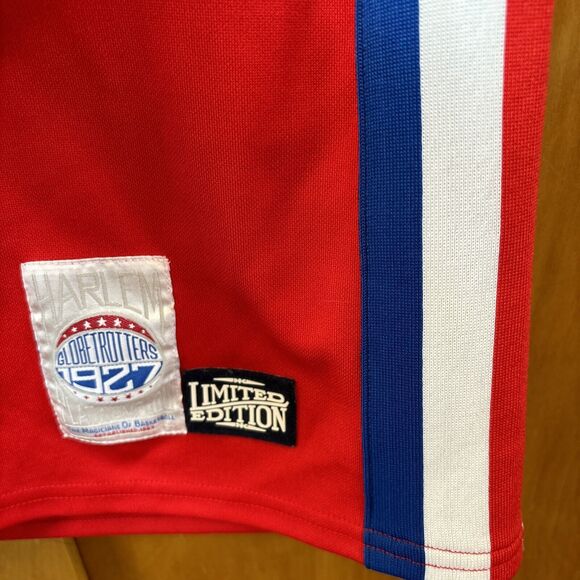 Harlem Globetrotters Dress Meadowlark Lemon Limited Sewn Jersey #36 L Red V Neck - Picture 7 of 11